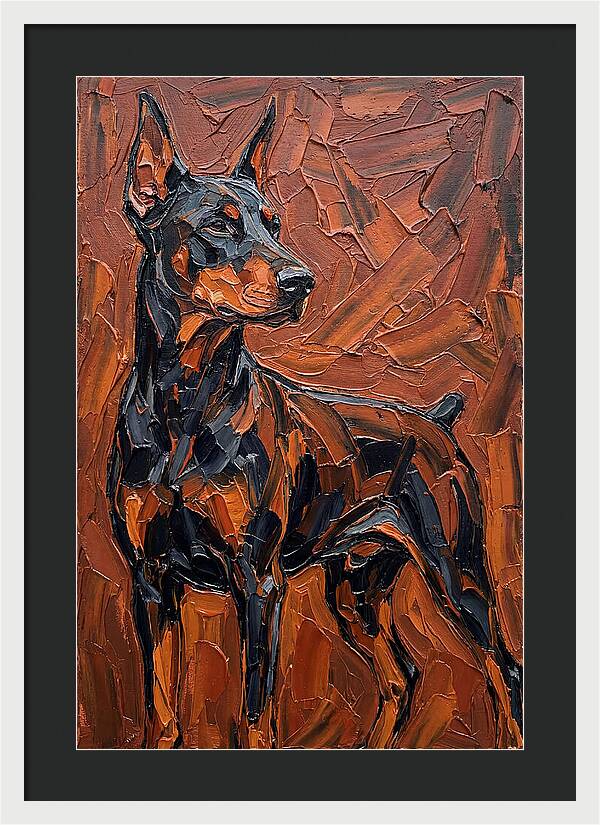 Doberman In Bold Colors