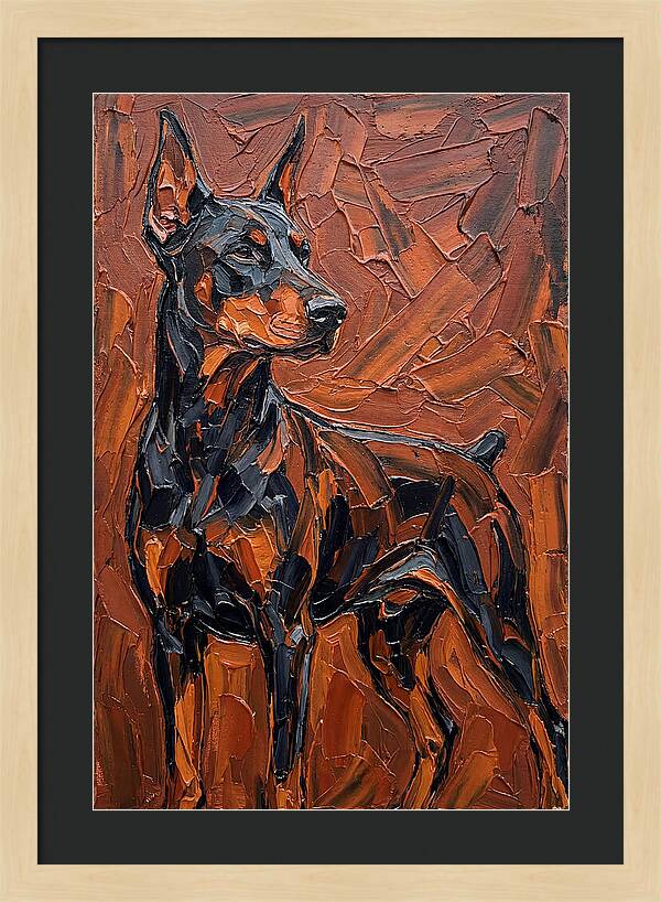 Doberman In Bold Colors