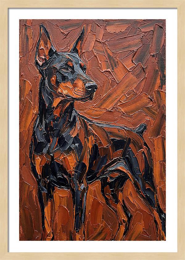 Doberman In Bold Colors