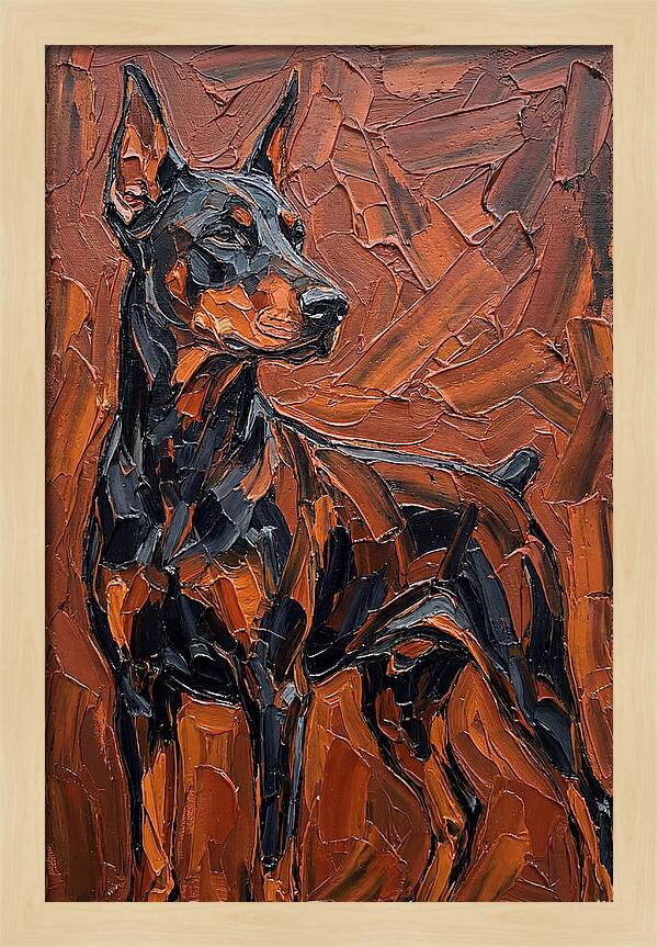 Doberman In Bold Colors