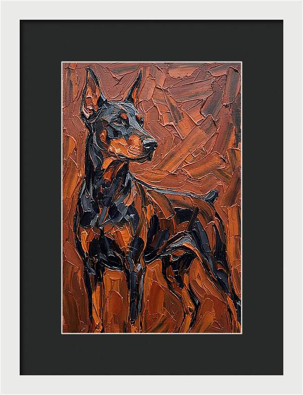 Doberman In Bold Colors