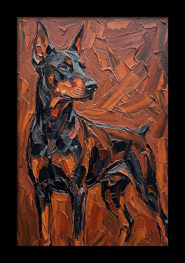 Doberman In Bold Colors