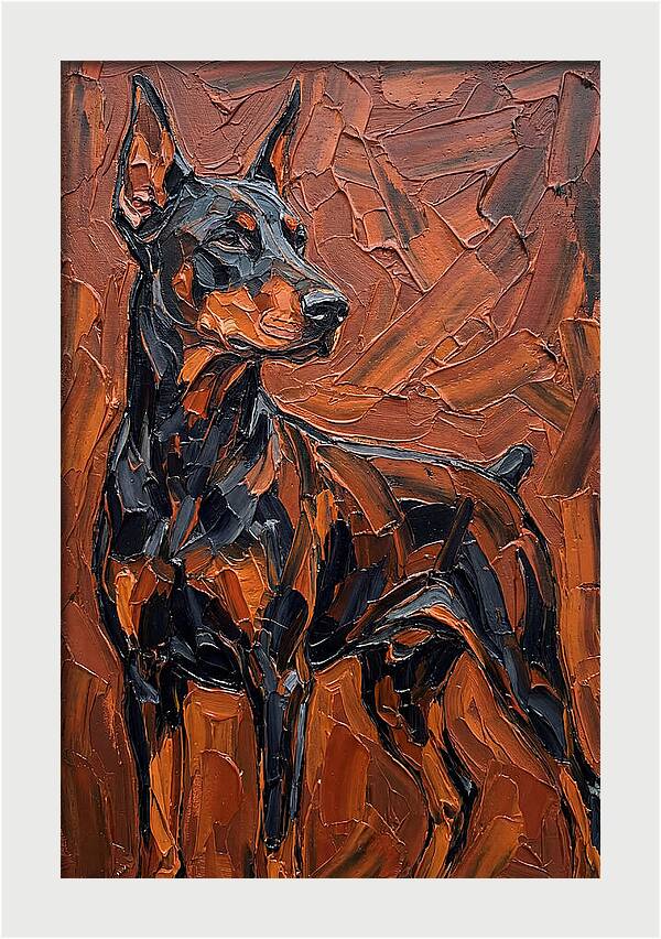 Doberman In Bold Colors