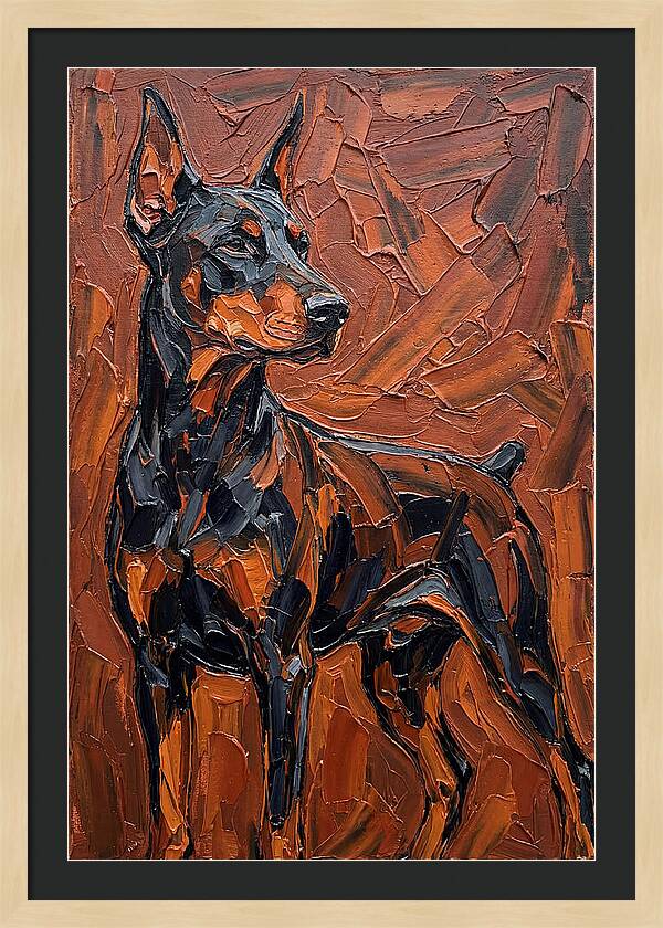 Doberman In Bold Colors