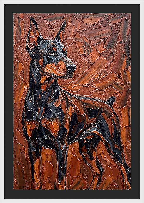 Doberman In Bold Colors