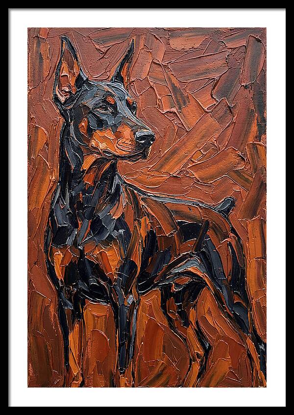 Doberman In Bold Colors