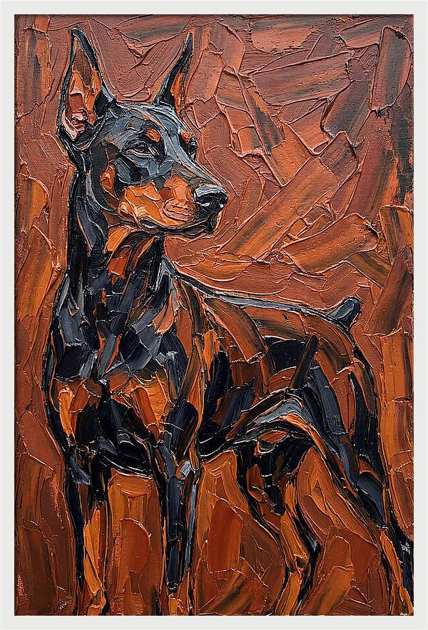 Doberman In Bold Colors
