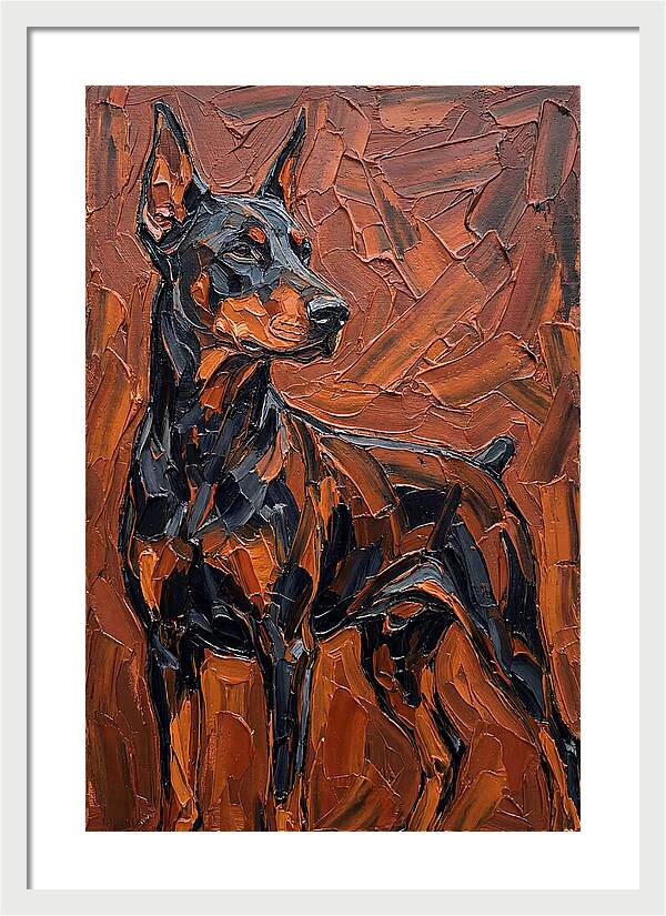 Doberman In Bold Colors