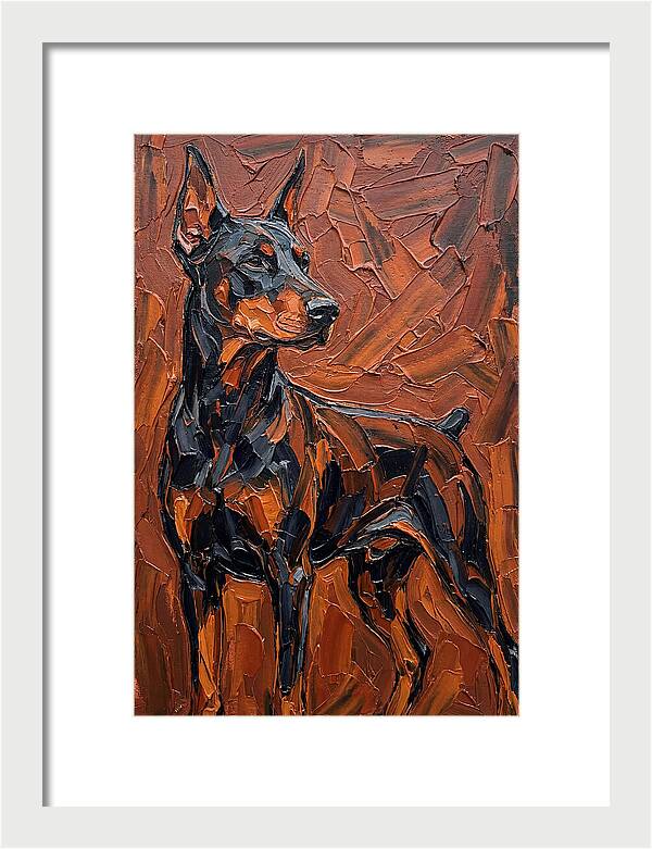 Doberman In Bold Colors