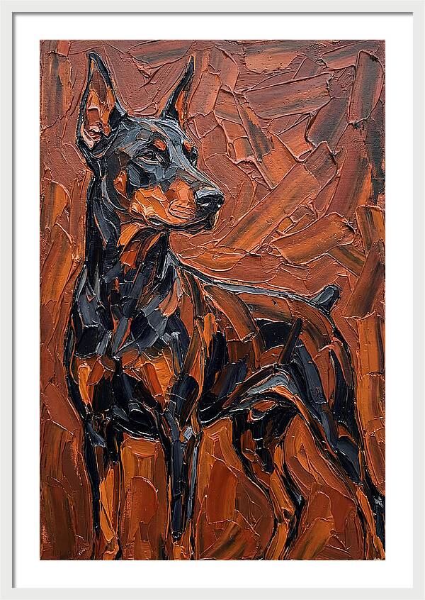 Doberman In Bold Colors