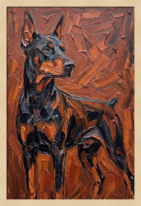 Doberman In Bold Colors