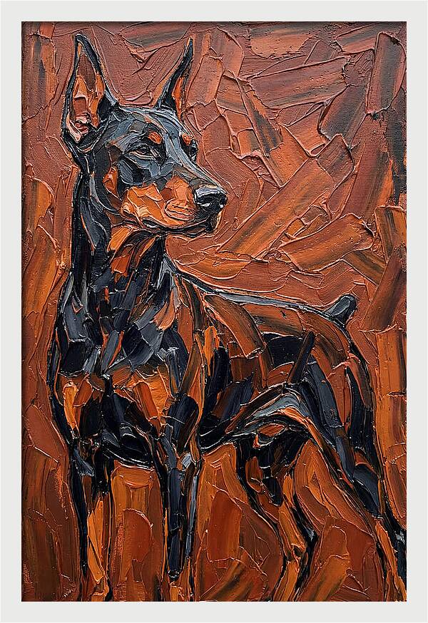 Doberman In Bold Colors