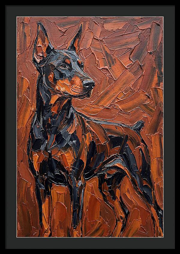 Doberman In Bold Colors