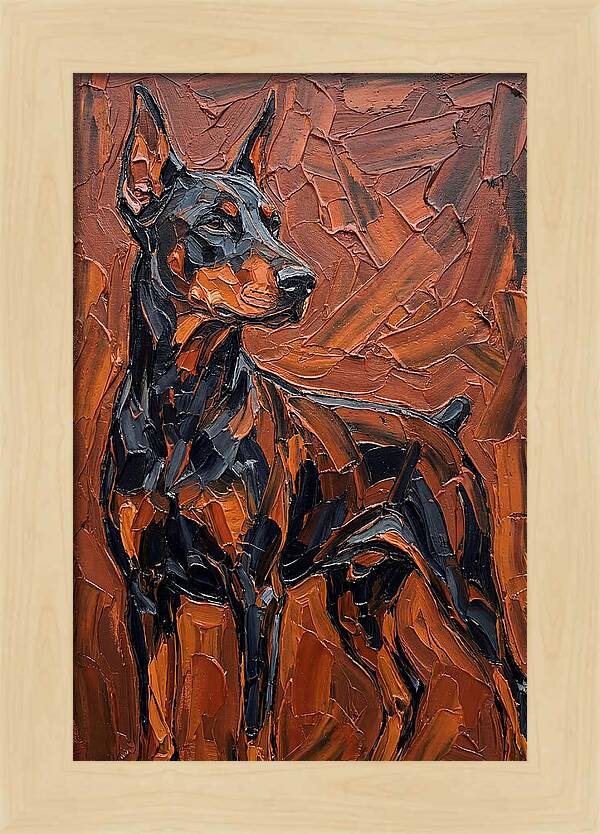 Doberman In Bold Colors