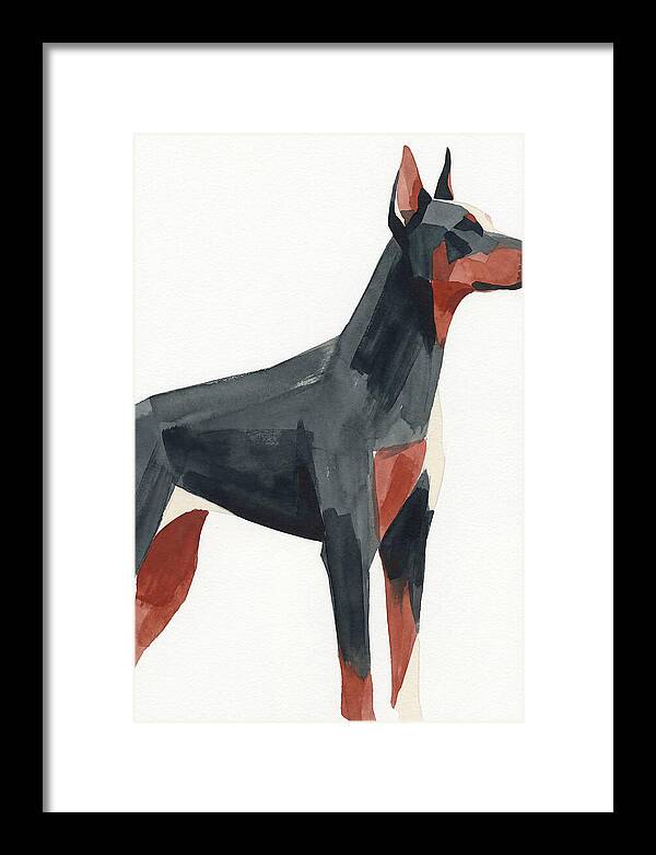 Doberman In Minimalist Style