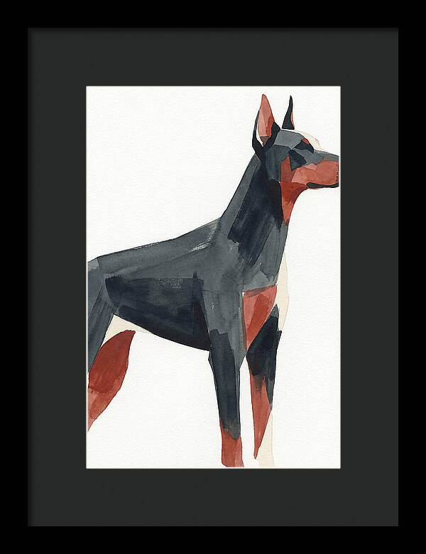 Doberman In Minimalist Style