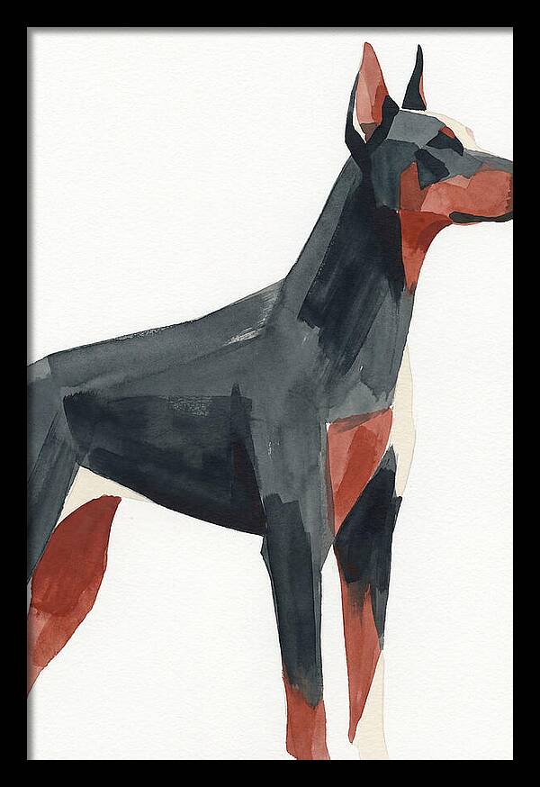 Doberman In Minimalist Style