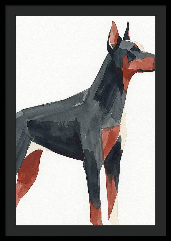Doberman In Minimalist Style