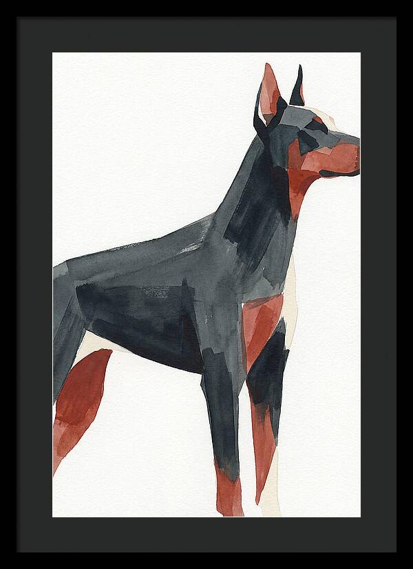 Doberman In Minimalist Style