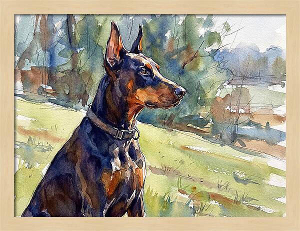 Doberman In Nature