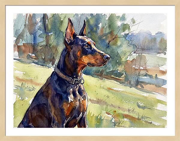 Doberman In Nature