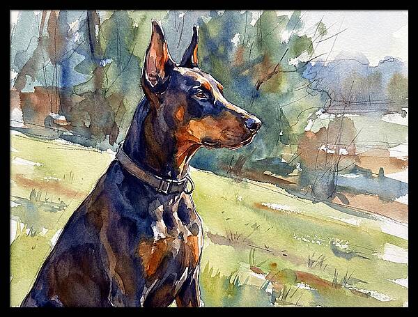 Doberman In Nature