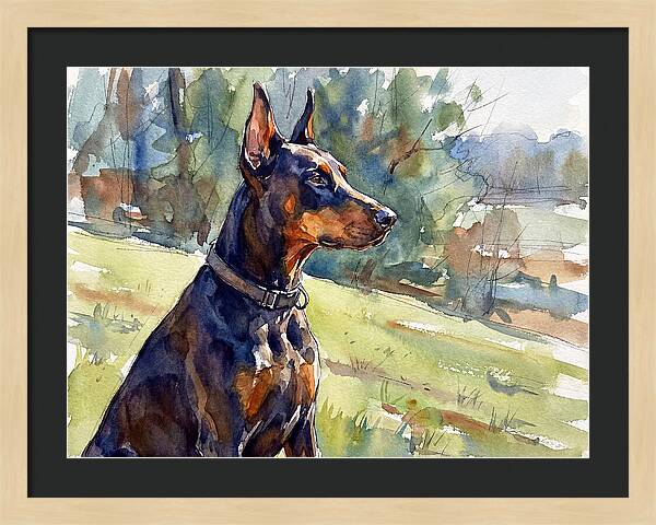 Doberman In Nature