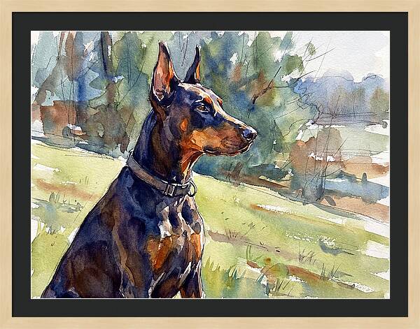 Doberman In Nature