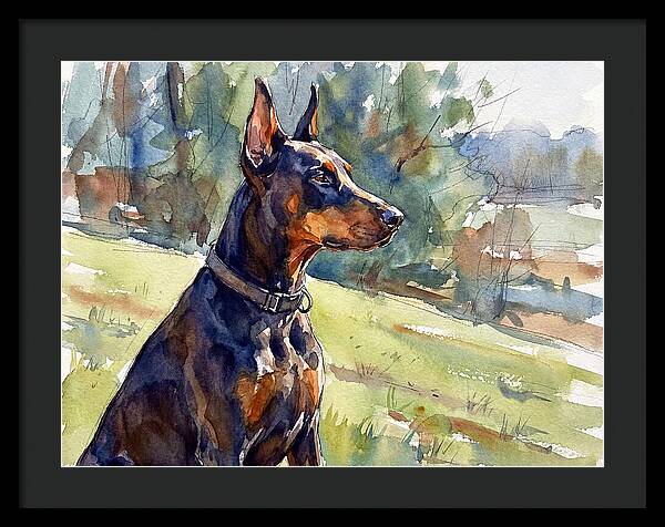 Doberman In Nature