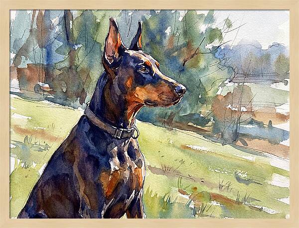 Doberman In Nature