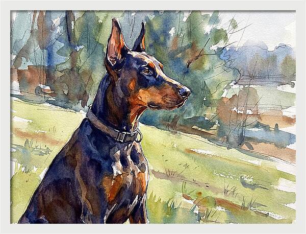Doberman In Nature
