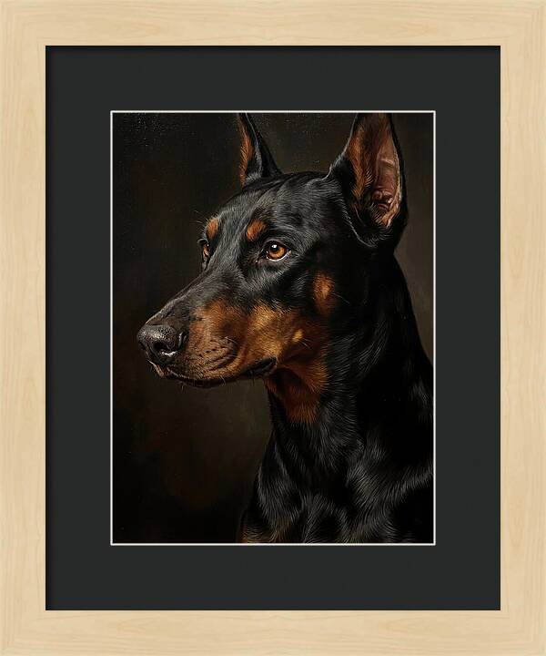 Doberman Portrait In Realism