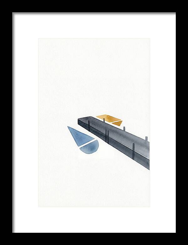 Docked Boats In Minimalist Style