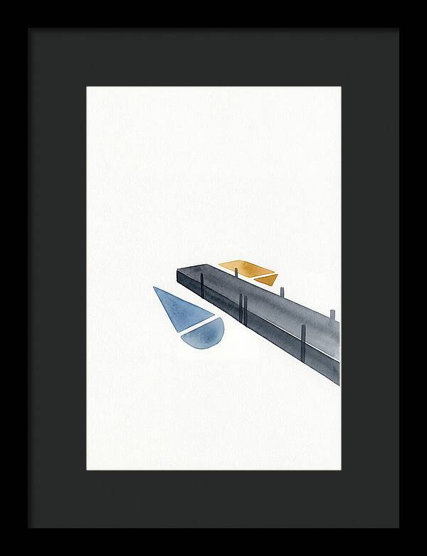 Docked Boats In Minimalist Style