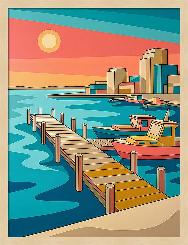 Dockside Serenity At Sunset
