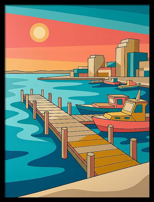 Dockside Serenity At Sunset