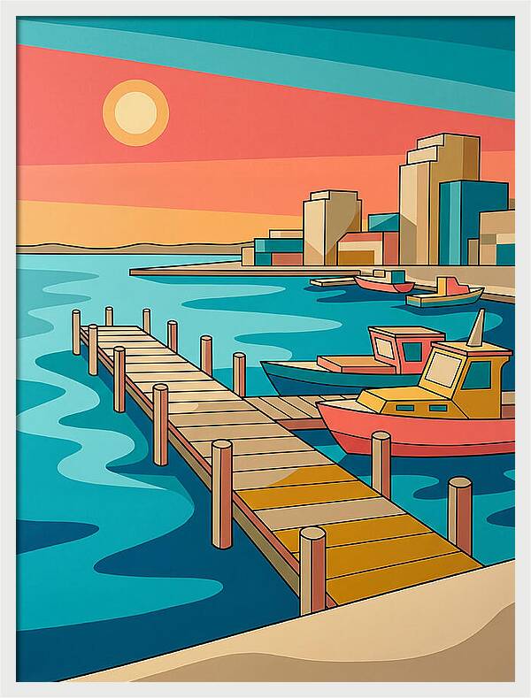 Dockside Serenity At Sunset