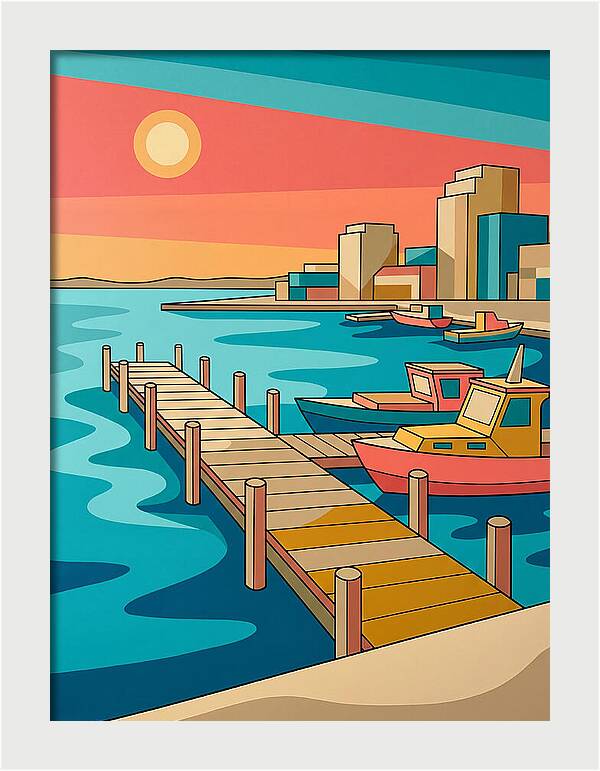 Dockside Serenity At Sunset