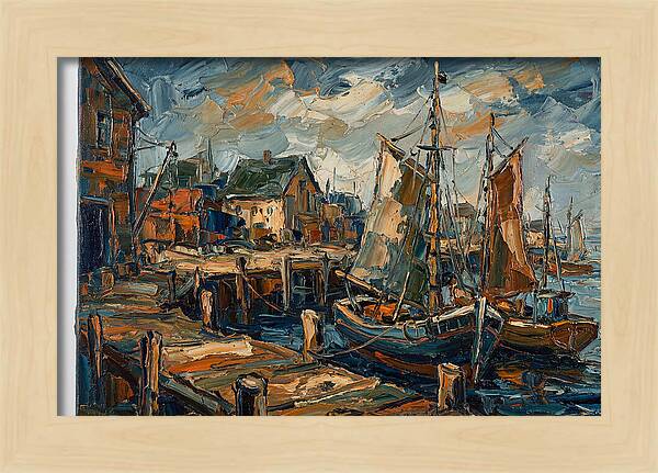 Dockside Serenity In Palette Knife