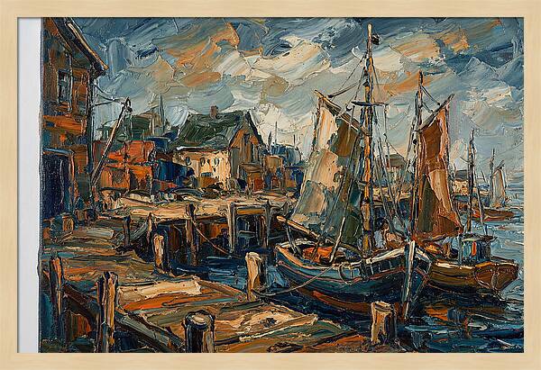 Dockside Serenity In Palette Knife