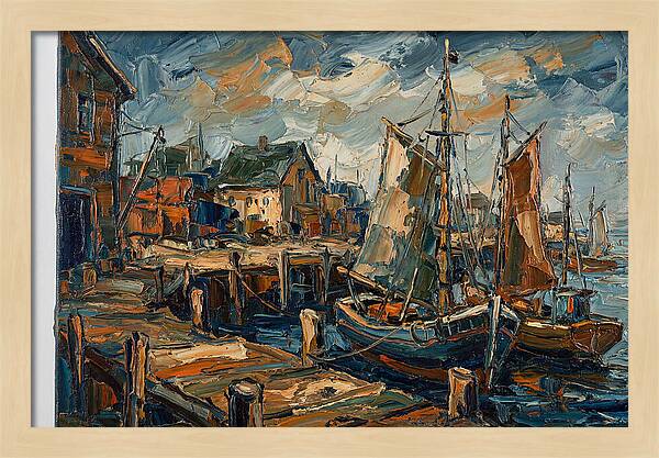Dockside Serenity In Palette Knife