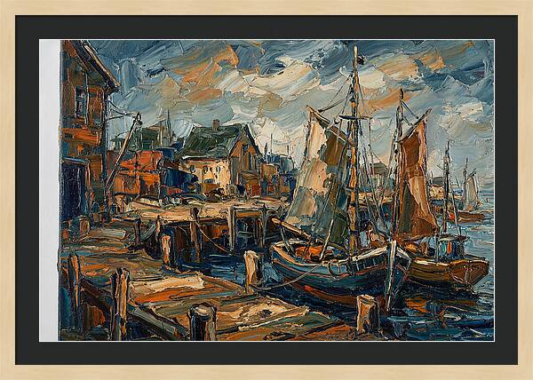 Dockside Serenity In Palette Knife