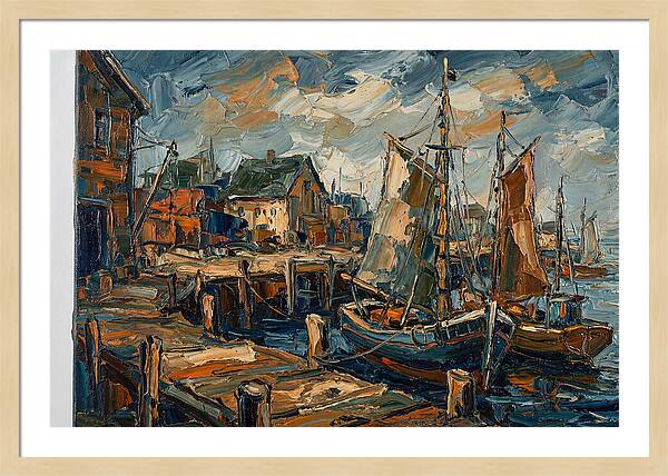 Dockside Serenity In Palette Knife