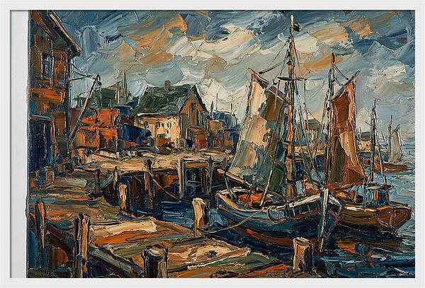Dockside Serenity In Palette Knife