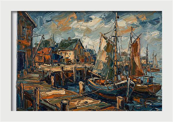 Dockside Serenity In Palette Knife
