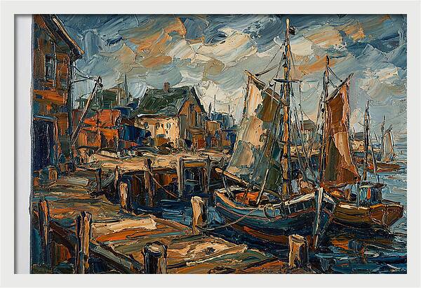 Dockside Serenity In Palette Knife