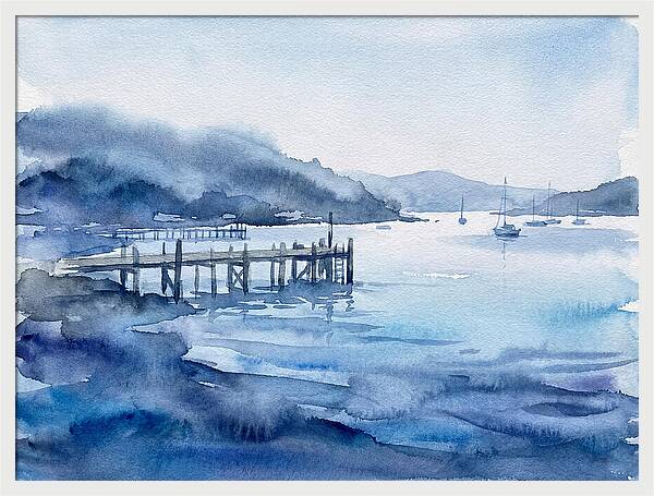 Dockside Serenity In Watercolor