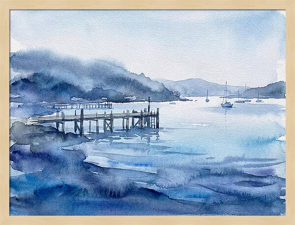 Dockside Serenity In Watercolor
