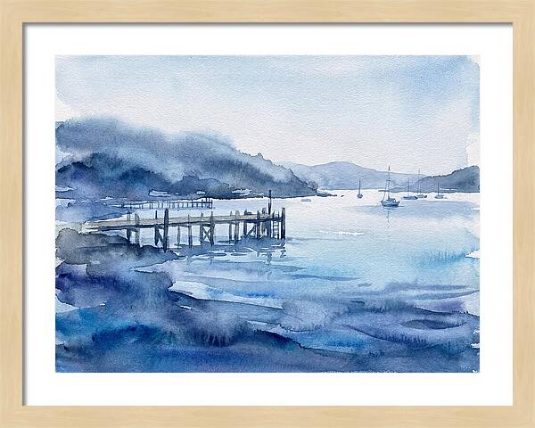 Dockside Serenity In Watercolor