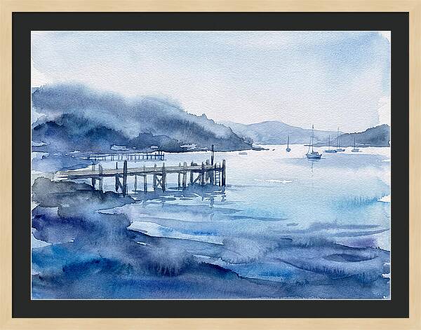 Dockside Serenity In Watercolor